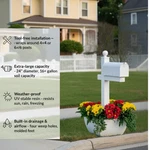 24" Mailbox Planter Wrap Around Post Flower Pot Outdoor Garden Decor 4X4 6X6. Fixed Price $119.97.