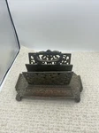 Antique French Victorian Mail Letter Holder -3-SCREEN W/ Griffins Handled Design. Fixed Price $100.00.