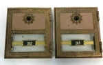 Vintage Pair 1980 Salsbury Cast Brass Metal 6" 5" Large Post Office Box Door. Fixed Price $32.99.