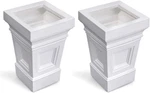 STEP2 Atherton Square Planter 2-PACK Durable White Outdoor Flower Pots. Fixed Price $166.99.