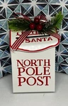 North Pole Post Mini Mail Box Letters To Santa Metal Ornament Christmas Decor. Fixed Price $9.95.