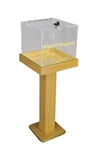 Wood Acrylic Large Floor Standing Tithing Box Offering Ballot Building Fund. Fixed Price $147.57.