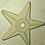 Vintage Cast Iron Anchor Plate 5-SIDED Star Architectural 7.5 Powder Coated. Fixed Price $30.00.