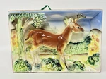 Handpainted 3D Wall Shadow Box Ceramic Buck Deer Woods Artmart Originals. Fixed Price $19.99.