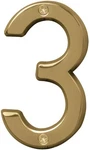 New Hy-ko BR-42PB/3 4" Solid Brass #3 House Mailbox Number 1218890. Fixed Price $6.29.