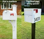 Lockable Post Mount Mailbox Large Anti-theft Locking Weatherproof Outdoor. Fixed Price $250.00.
