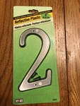 Hy-ko Products 30602 Plastic Numbers Reflective Silver Black Nail-on 4". Fixed Price $6.90.