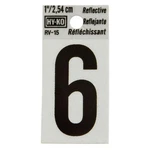 Hy-ko 1.25" Reflective Number 6 (10 Pcs.). Fixed Price $12.65.