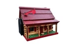 Wooden Mailbox, Log Cabin Unique Amish Made. Fixed Price $234.99.