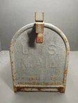 Vintage Fulton, Illinois Us Galvanized Metal Rural 21" 10" 8". Fixed Price $99.95.