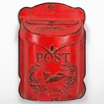 Decorative Red Wall Mounted Embossed Metal Vintage Tin Post Box By Originals. Fixed Price $57.04.
