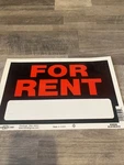 Sign: For Rent, With Space Fill-in, 8 X 12 Inches, Durable Plastic Hillman. Fixed Price $5.77.