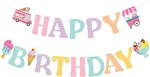 Ice Cream Happy Birthday Banner Sign Sweet Party Decorations. Fixed Price $12.83.