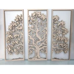 Laser Cut Birch Wood Tree Of Life Wall Art Triptych. Fixed Price $20.00.