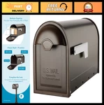 Post Mount Mailbox - Architectural Design, Rubbed Bronze Finish, Durable & Styli. Fixed Price $52.19.