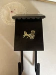 Fulton Standard Vertical Wall-mount Mailbox In Black Gold Horse Carriage Emblem. Fixed Price $35.60.
