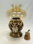 Whole Earth Clay Works Candle Essential Oil Lamp Wamber Glass Hurricane Chimney. Fixed Price $22.94.