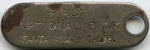 Santa Ana, California First National Bank Drop In Mailbox Key Fob Tag. Fixed Price $25.00.