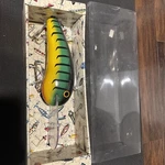 Rivers Edge Giant 12" Firetiger Shad Fishing Lure Man Cave Decor W/ Box 2002. Fixed Price $105.00.