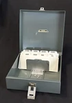 Vtg Buddy Consolidated Business Products 10X10 Metal Receipt Cash Box Locking. Fixed Price $17.99.