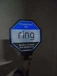 Ring Solar Security Sign, With Post. Fixed Price $35.00.