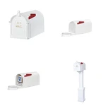 White Post Mount Mailbox Large Keeps Dry Heavy Duty For Rural High Quality. Fixed Price $26.99.