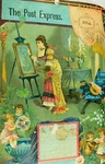 1884 The Post Express Large New Years Greetings Wall Calendar 7 1/2" 11. Fixed Price $26.25.