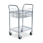 Safco Wire Mail Cart 600LB Capacity 18.75X26.75X38.5 Metallic Gray 5235GR. Fixed Price $269.04.