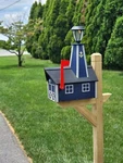 Amish Mailbox With Solar Lighthouse - Poly Lumber Handmade. Fixed Price $288.39.