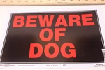 Hillman Styrene Square Beware Of Dog Sign Black 8" X 12" 839924. Fixed Price $6.49.
