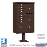 Salsbury Cluster Box Unit With 8 DOORS&4 Parcel Lockers In Bronze ,usps-type Vi. Fixed Price $3438.50.