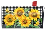 Briarwood Lane Checkered Sunflowers Summer Mailbox Cover. Fixed Price $15.95.