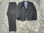 J. Hilburn Custom Tailored Suit Gray Wool Vitale Barberis 1663 40R. Fixed Price $160.00.