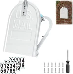 Mailbox Door Replacement With Number Stickers, 6 1/4" 8 Steel Snap-in. Fixed Price $31.94.