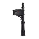 Stratford Black, Medium, Plastic, All-in-one Mailbox And Post Combo. Fixed Price $136.71.