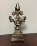 Cast Iron Finial Large Acorn Architectural Fence Post Topper Decor Piece Painted. Fixed Price $24.00.
