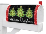Whimsy Merry Christmas Trees Magnetic Mailbox Cover Only. Fixed Price $19.00.