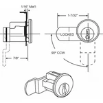 Lock, For 4C Pedestal Mailboxes, 97-76. Fixed Price $5.45.
