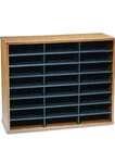 Fellowes Fiberboard Literature Sorter, 24 Sections, Medium Oak (FEL25043). Fixed Price $85.00.