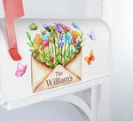 Mailbox Magnet Partial Cover, Custom Wildflowers Envelope Bouquet Address/name. Fixed Price $22.95.
