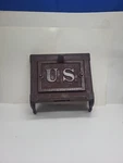 Antique Cast Iron Mailbox Metal Steel Door Cover Military Post Office ? Usa. Fixed Price $97.97.