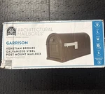 Architectural Mailboxes Garrison Venetian Bronze Large Steel Post Mount. Fixed Price $67.99.