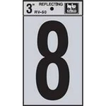 New Pack (10) Hy-ko RV-50/8 Series 3" Vinyl Number Self Adhesive Reflective. Fixed Price $5.49.