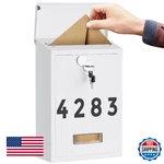 Land Voi Locking Wall-mount Mailbox For Outside, With 4 Keys, Galvanized Steel. Fixed Price $43.09.
