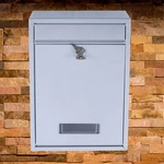 Stainless Steel Letter Post Outdoor Wall Mounted Lockable MAILBOX+2KEYS. Fixed Price $26.50.
