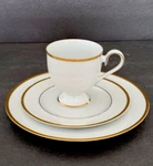 Noritake Carrie Salad Bread Plate Set Of 3 Pedestal Mug Ireland White Gold Trim. Fixed Price $23.19.