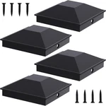 4X4 Post Caps Black(actual 3.5"), 24 Pack Fence With 48 Screws. Fixed Price $31.67.