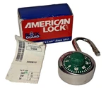 American Company Combination Padlock A400KGRN Key Controlled New Old Stock*. Fixed Price $19.48.