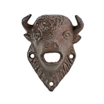 Rustic Cast Iron Buffalo Bison Beer Soda Bottle Opener Wall Mount Antique Brown. Fixed Price $18.85.