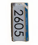Address Plaque House Modern Frosted Plastic And Metal 5 X 13 Inches Kit Hillman. Fixed Price $19.99.
